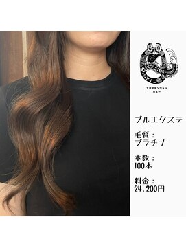 エクステンション キュー(extension Q) プルエクステ/プラチナ毛質42cm(胸上)