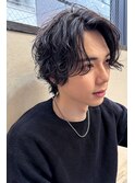外国人風無造作ミディアムパーマ　n2.7