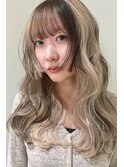 姫カットローライトカラー