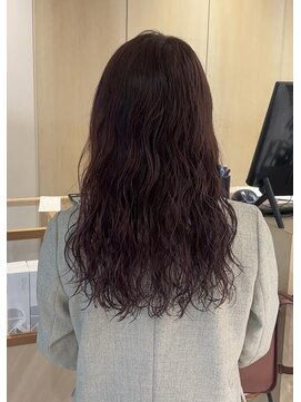 シアン 栄店(CYAN.) 大きめウェーブパーマ×暖色カラー