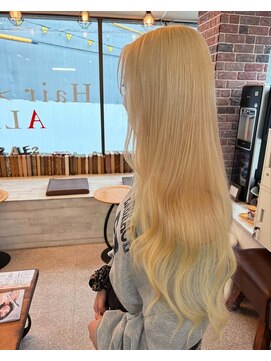 ヘアー アレス(hair ales) ハイトーンロング ブロンドヘア シールエクステ