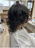 波巻きミディアムウルフセンターパート