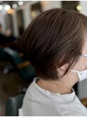 アッシュブラウン×ショートボブ