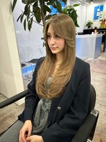 ハイフン 伊勢崎(hyphen)&nbsp;レイヤーカット/くすみベージュ/韓国ヘア