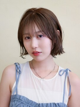 スニュウ(snuw) レイヤーボブフェイスレイヤーマロンブラウンオリーブベージュ