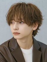 ルシードスタイル ボーグル岐阜店(LUCIDO STYLE BOGL) 韓国風前髪ありセンターパートミディアムレイヤーブラウン茶髪