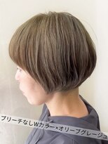 サラジュ 仁川店(SARAJU) 【カラー特化サロン】ブリーチなしWカラー×オリーブグレージュ
