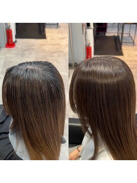 ニュートラル(neutral) 白髪を馴染ませる白髪ぼかしハイライトと艶が出る白髪染め