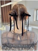 タイトツイン / お呼ばれヘアセット / お団子ヘアアレンジ