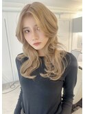 【chiaki】milktea beigeハイトーン髪質改善ケアブリーチ