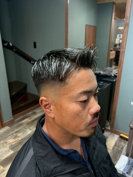 スタンドバーバー 柏(STAND BARBER) MEN’S HAIR/波巻きツイストスパイラル/リバースセンターパート