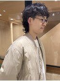 マレットヘア ニュアンスパーマ 刈り上げない メンズパーマ