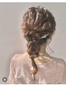 コトナ(kotona) 【編み下ろしヘアアレンジ】ヘアセット結婚式ヘアお呼ばれヘア