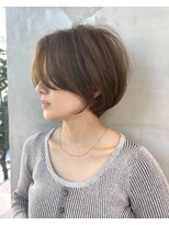 サン 白金台(SUN) 透明感ベージュのハンサムショートボブ白金目黒