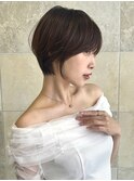 丸み大人ショートボブ髪質改善白髪ぼかしハイライト40代50代