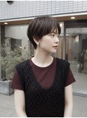 新宿若松河田耳周りスッキリのマッシュショート20代30代40代