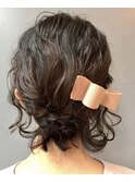 ボブのアップスタイルアレンジ サエキ