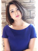 大人可愛い束感ボブ　ひし形ボブ　３０代４０代