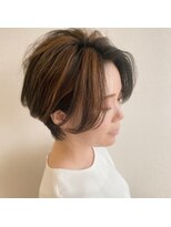 ワンズ 大里店(ONE'S) くびれショート×ブラウンカラー