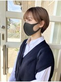 耳掛けマッシュショート