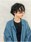 センターパート×アンニュイパーマ