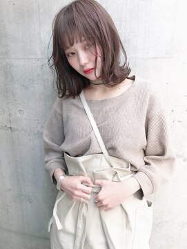 ペレ 栄店(PELE) ショコラアッシュ　ふんわりカール　チェリーブラウン