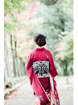 お振袖で撮影ヘアセット