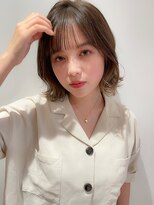 マイラ 銀座(myla)&nbsp;似合わせイメチェンハッシュカットフルバングレッドブラウンボブ