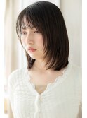 グレーベージュウェットヘア前下がりレイヤーZ上尾20代30代40代