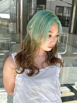 ヲタク(wotaku.)&nbsp;ルーツカラー裾カラーデザインカラーハイトーンダブルカラー