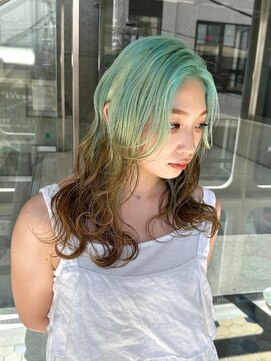 ヲタク(wotaku.) ルーツカラー裾カラーデザインカラーハイトーンダブルカラー