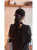 結婚式ヘアセット/ポニーテールアレンジ