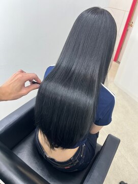 ジーナ 札幌(Zina) 髪質改善＊黒髪うる艶ストレート＊ワンカールロング＊美髪