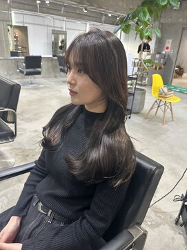 ラック(LUCK) 透明感グレージュ/船橋/くすみベージュ/細めハイライト