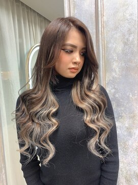 ガルボ ヘアー(garbo hair) プルエクステ 10代 20代 ハイライト エクステ 外国人風カラー