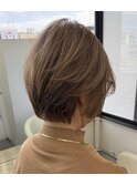 似合わせショート/フェザーショート/細めハイライト