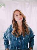 【錦糸町美容院Agate】ハイトーンカラーで波巻きロングk