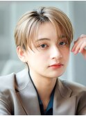 ハイトーンカラーフェザーパーマニュアンスパーマセンターパート