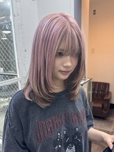 アジリ(agili)&nbsp;レイヤーカット/ハイトーン/ホワイトピンク/ハッシュカット