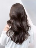 暗めカラーフェイスフレーミング韓国ヘアロング_ba567801