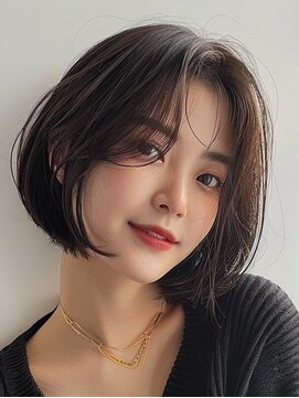 モードケイズ 調布店(MODE K's) レイヤーボブ＿ココアベージュ韓国顔周り小顔に見せるヘア