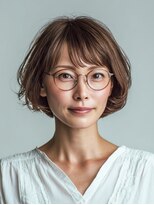 ビフィーノ リルネ(Bifino Rilune)&nbsp;やさしさを引き立てる丸メガネショート