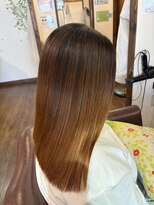 ヘアーメイク スロー(Hair make Slow)&nbsp;縮毛矯正 ミディアムヘア 切りっぱなし