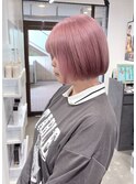 ダブルカラー＆ボブ＆ブリーチ