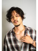 メンズパーマ　スパイラルパーマ　メンズメッシュ　ツイスト