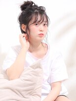 おだんごアレンジ×シースルーバングでこなれヘア☆