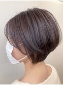 前下がりショート/ニュアンスカラー/マットブラウン