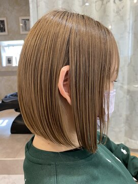 ロンドルーチェ 心斎橋(Lond luce) ダークアッシュ/ミディアムレイヤーカット［髪質改善/縮毛矯正］