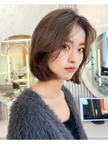 アフロートリノ(AFLOAT Leino)&nbsp;【修】20代30代40代◎透明感カラー×韓国切りぱなしボブ