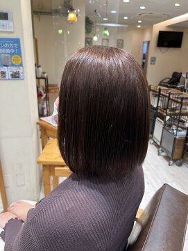 美容室 パルス 静岡鷹匠店(PALS) ベルボブ ラベンダーカラー タンバルモリ 切りっぱなし